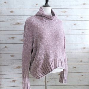 Cynthia Rowley Lavender Chenille Mockneck Sweater